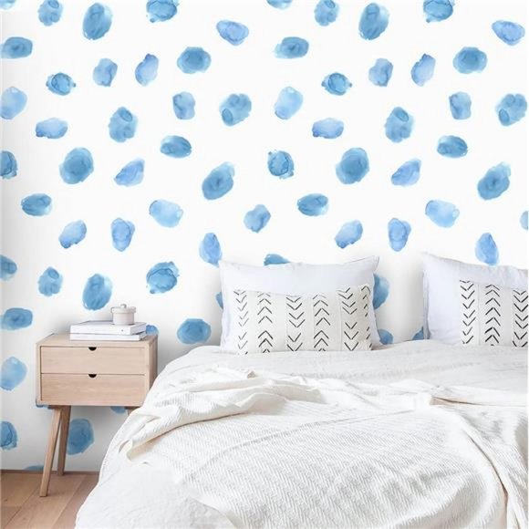 Blue White Peel and Stick Wallpaper Self Adhesive Contact Paper 17in *118in - Picture 1 of 12